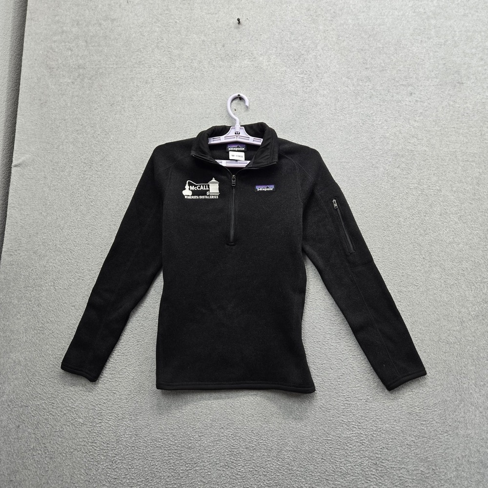 Patagonia Women Sweatshirt XS Black Embroidered Fleece Logo Better Sweater